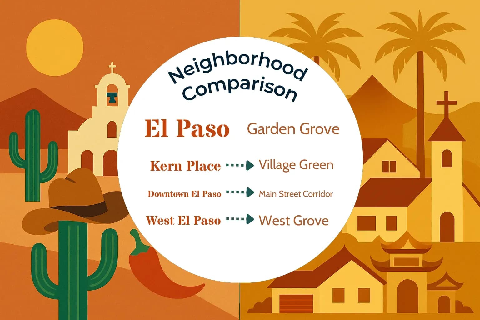 El Paso vs Garden Grove Neighborhood Comparison