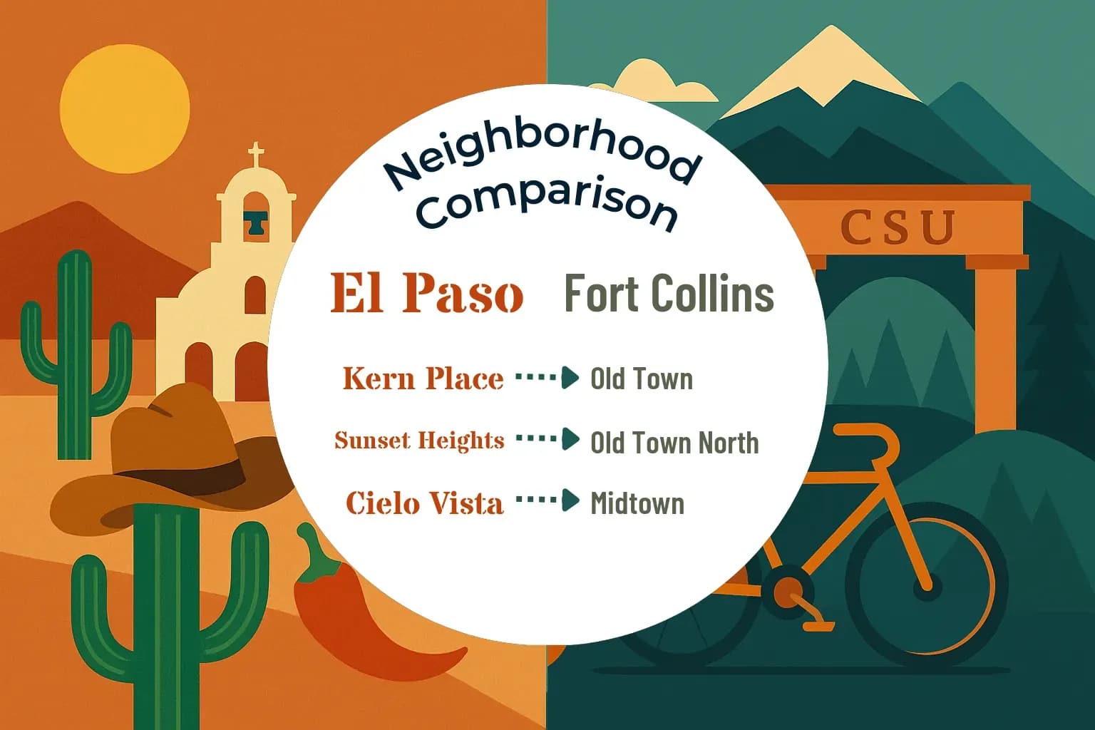 El Paso vs Fort Collins Neighborhood Comparison