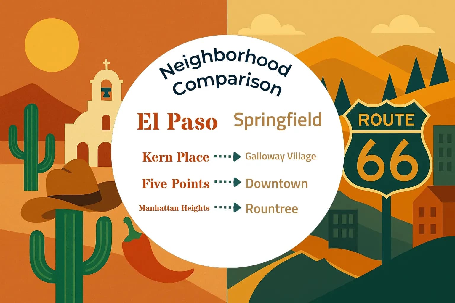 El Paso vs Springfield Neighborhood Comparison