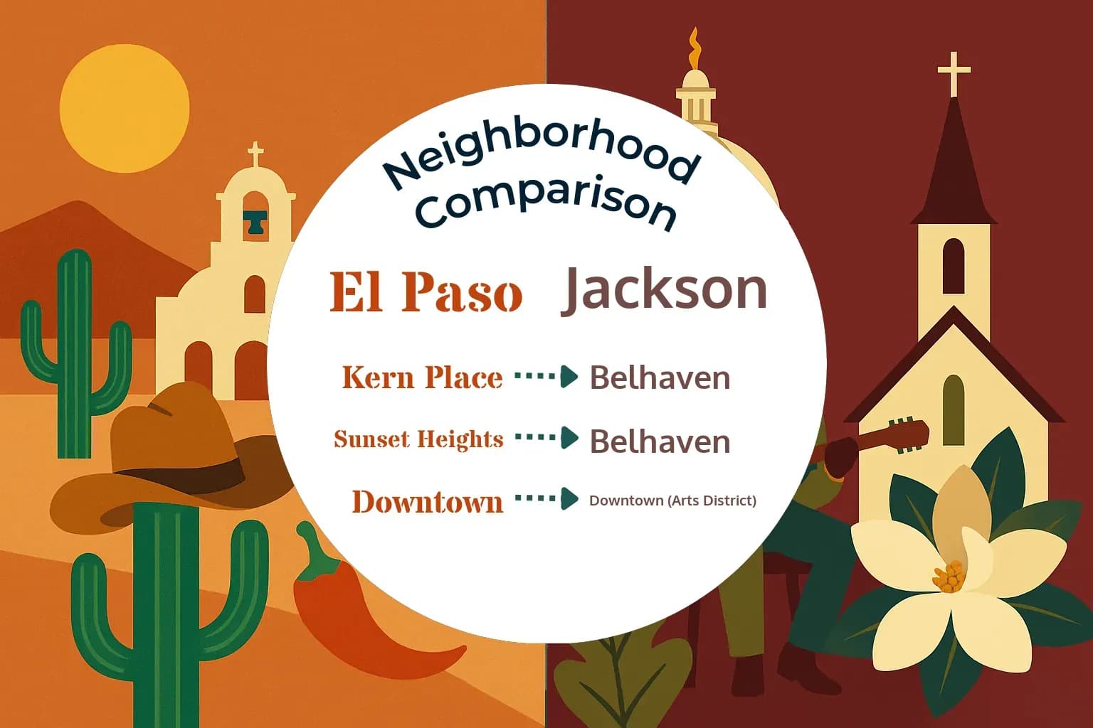 El Paso vs Jackson Neighborhood Comparison