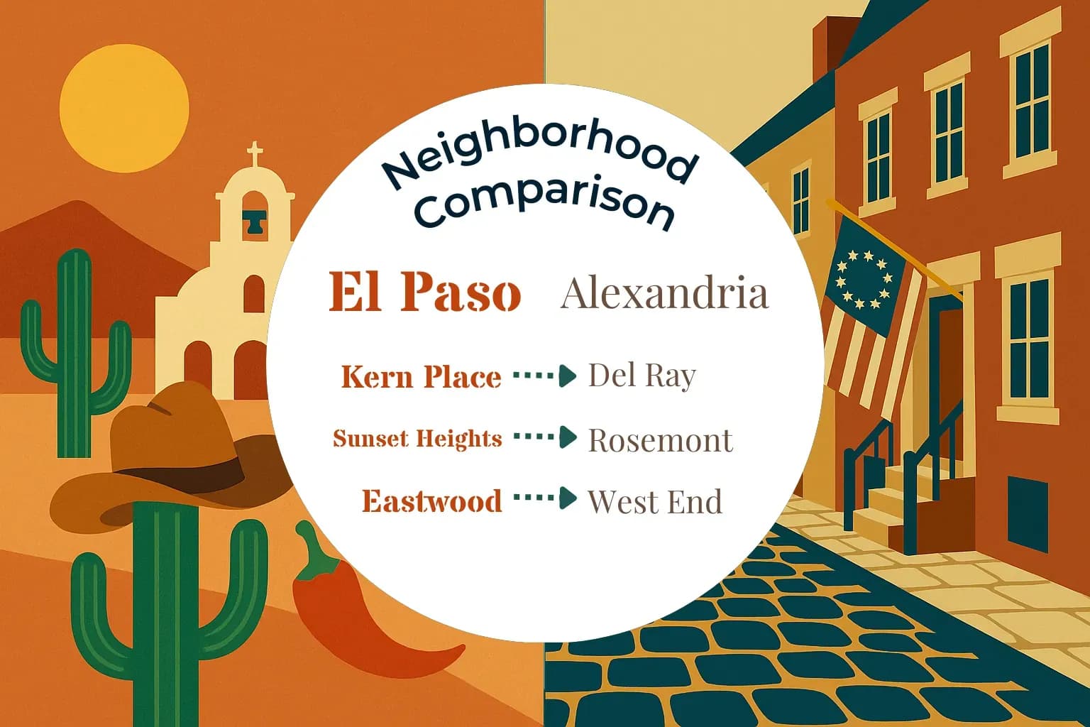 El Paso vs Alexandria Neighborhood Comparison