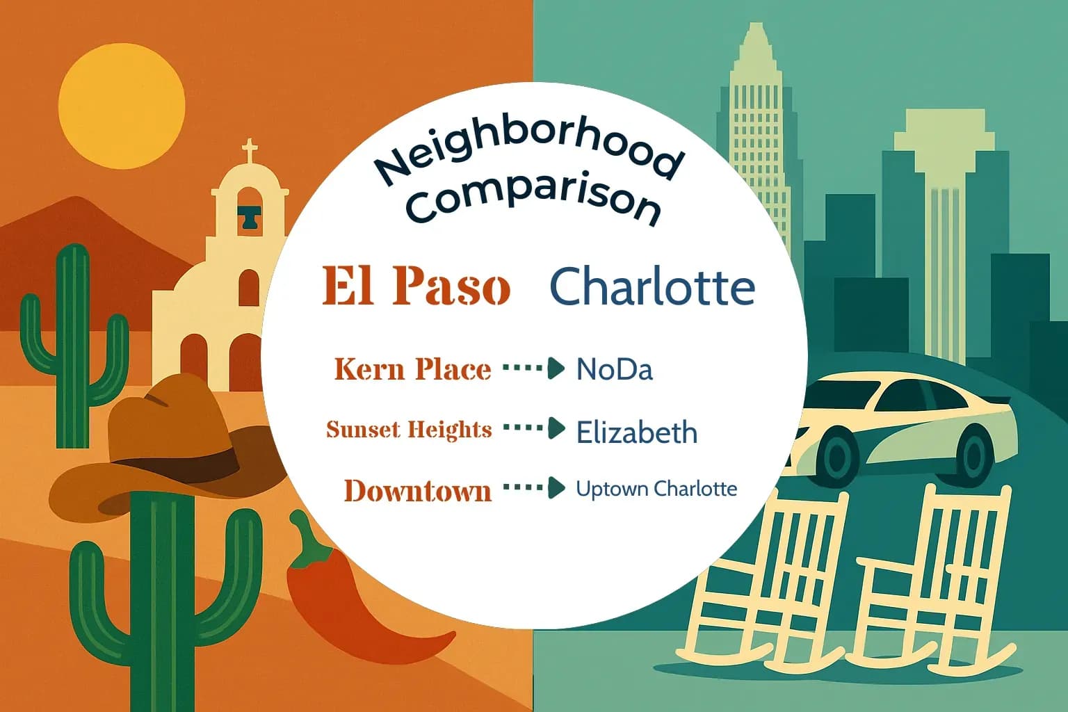 El Paso vs Charlotte Neighborhood Comparison
