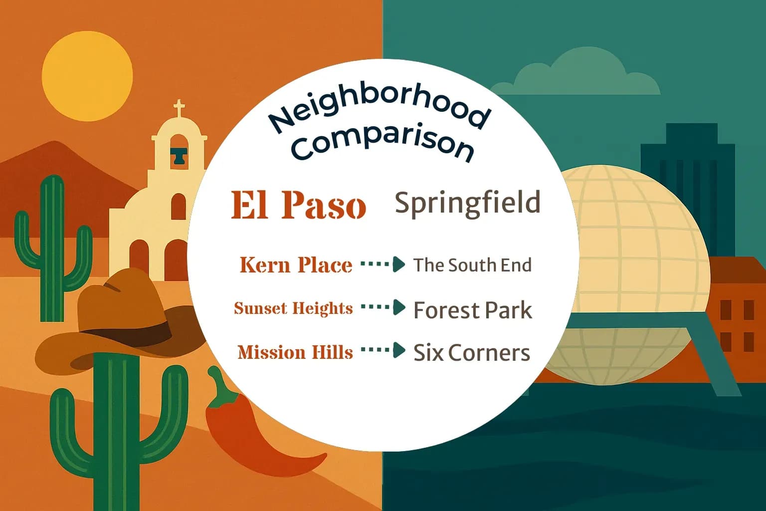 El Paso vs Springfield Neighborhood Comparison
