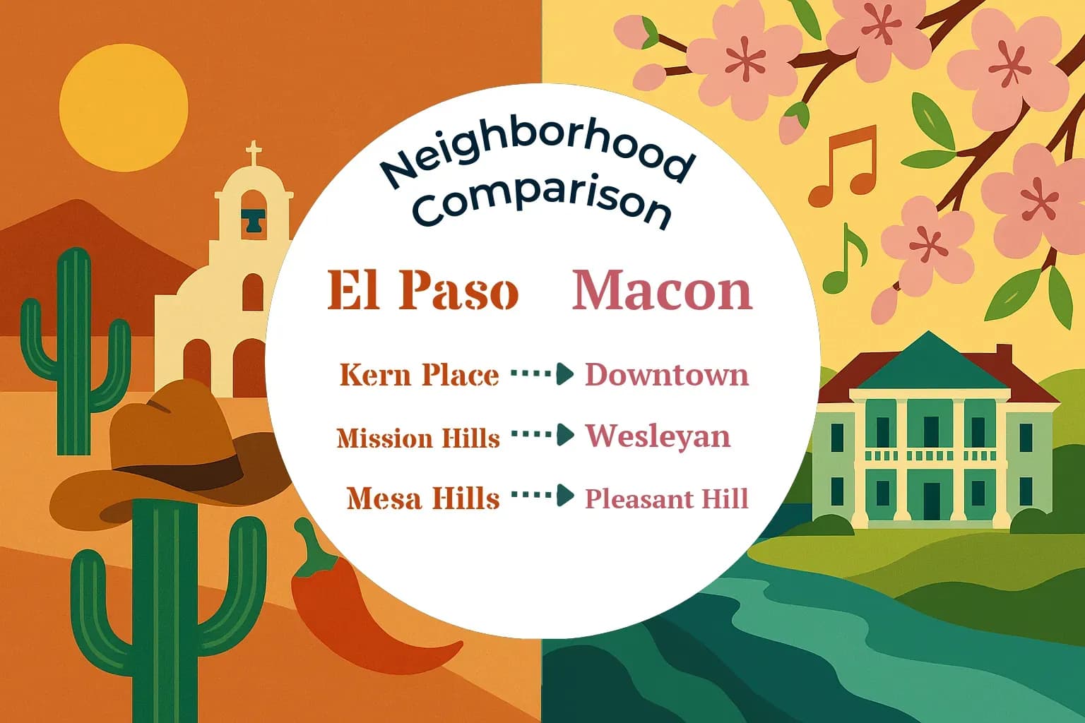 El Paso vs Macon Neighborhood Comparison
