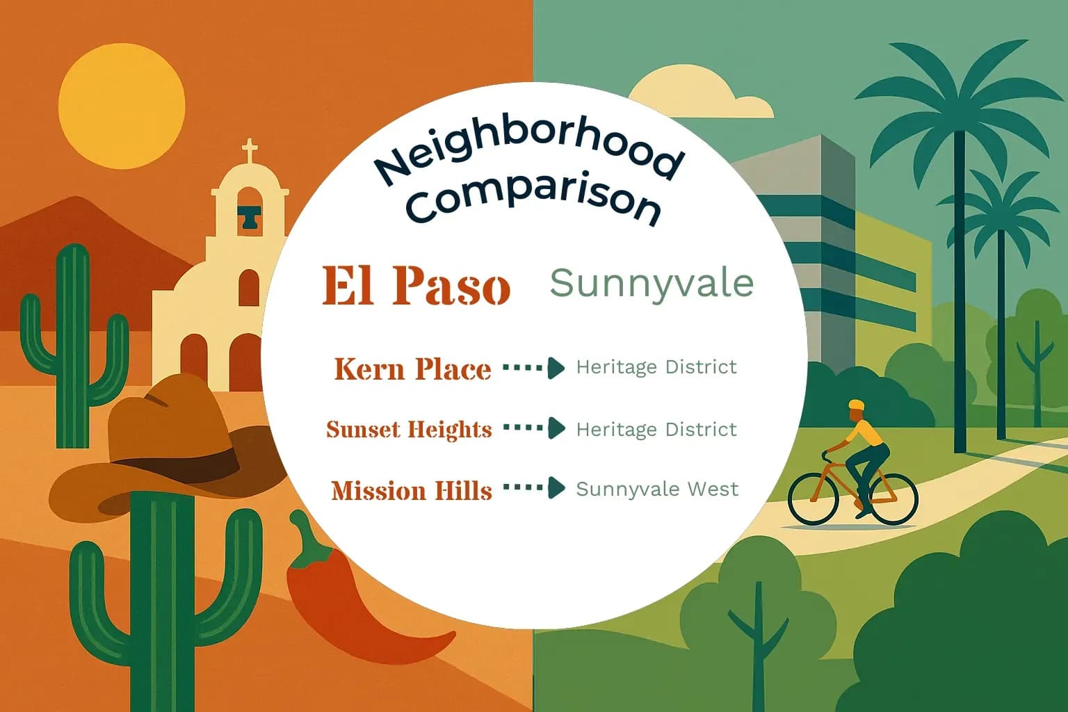 El Paso vs Sunnyvale Neighborhood Comparison