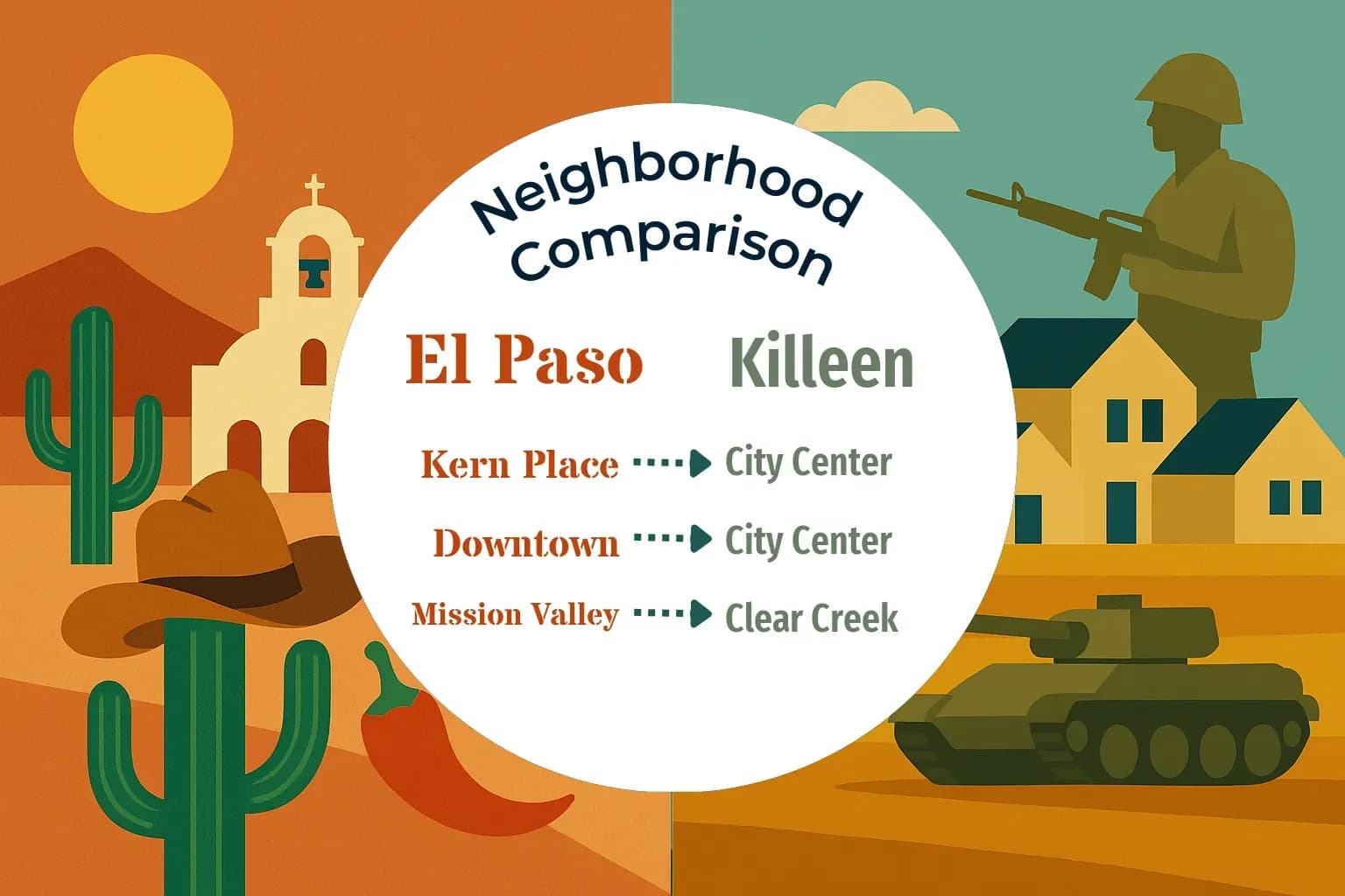 El Paso vs Killeen Neighborhood Comparison