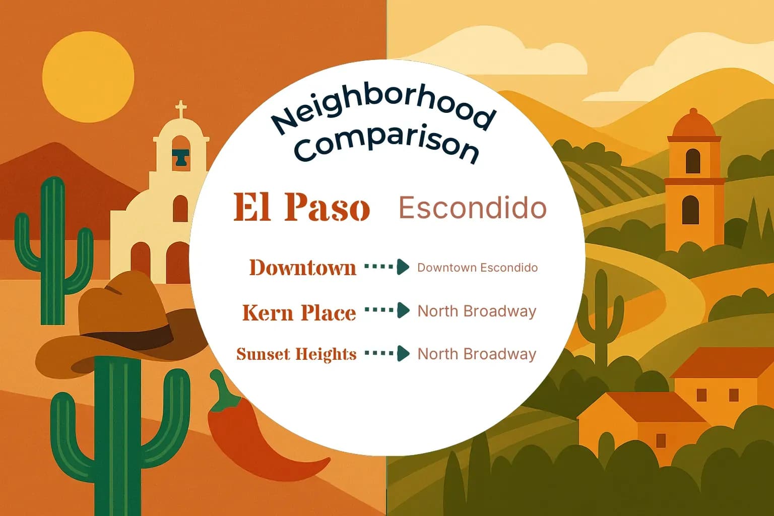 El Paso vs Escondido Neighborhood Comparison