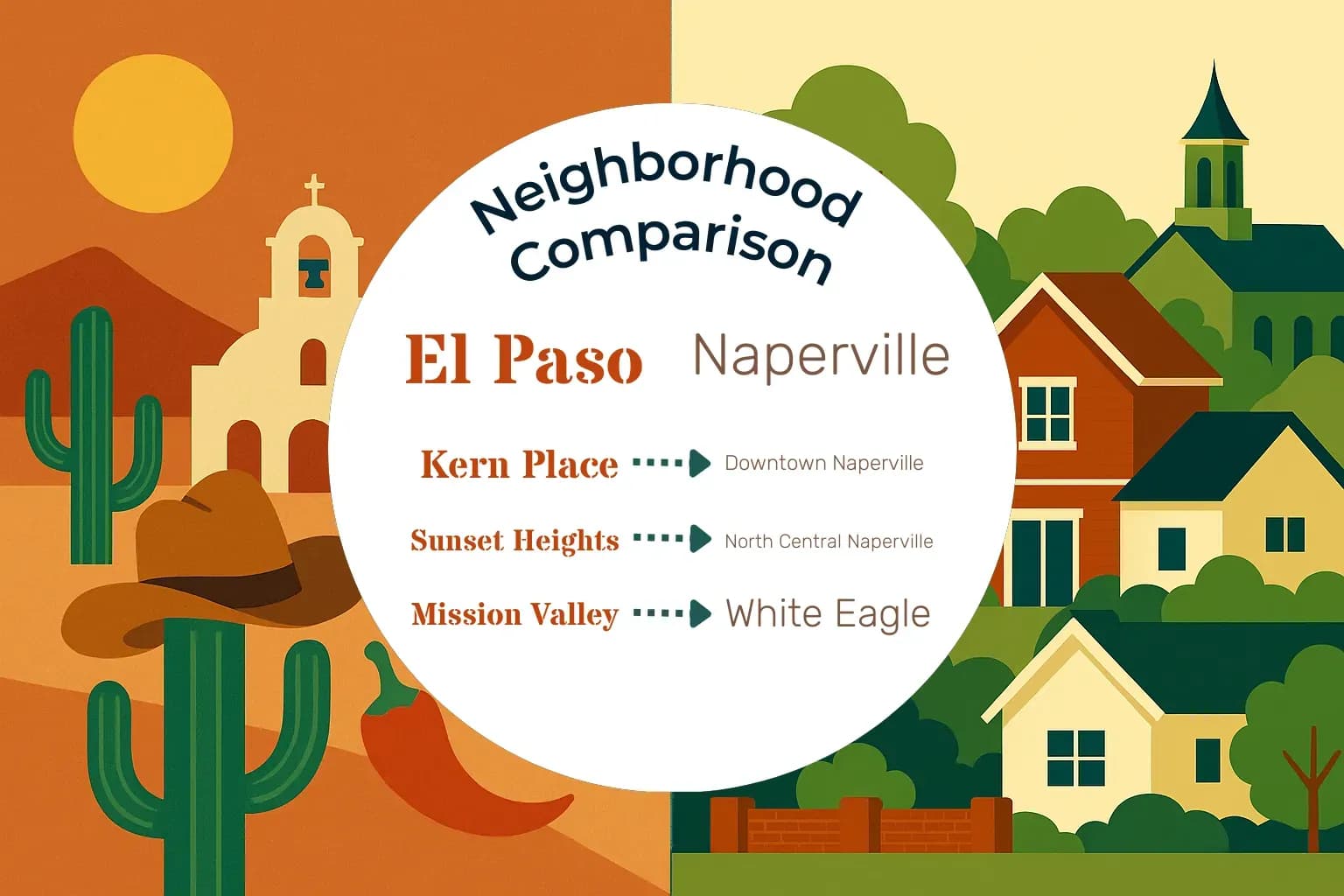 El Paso vs Naperville Neighborhood Comparison