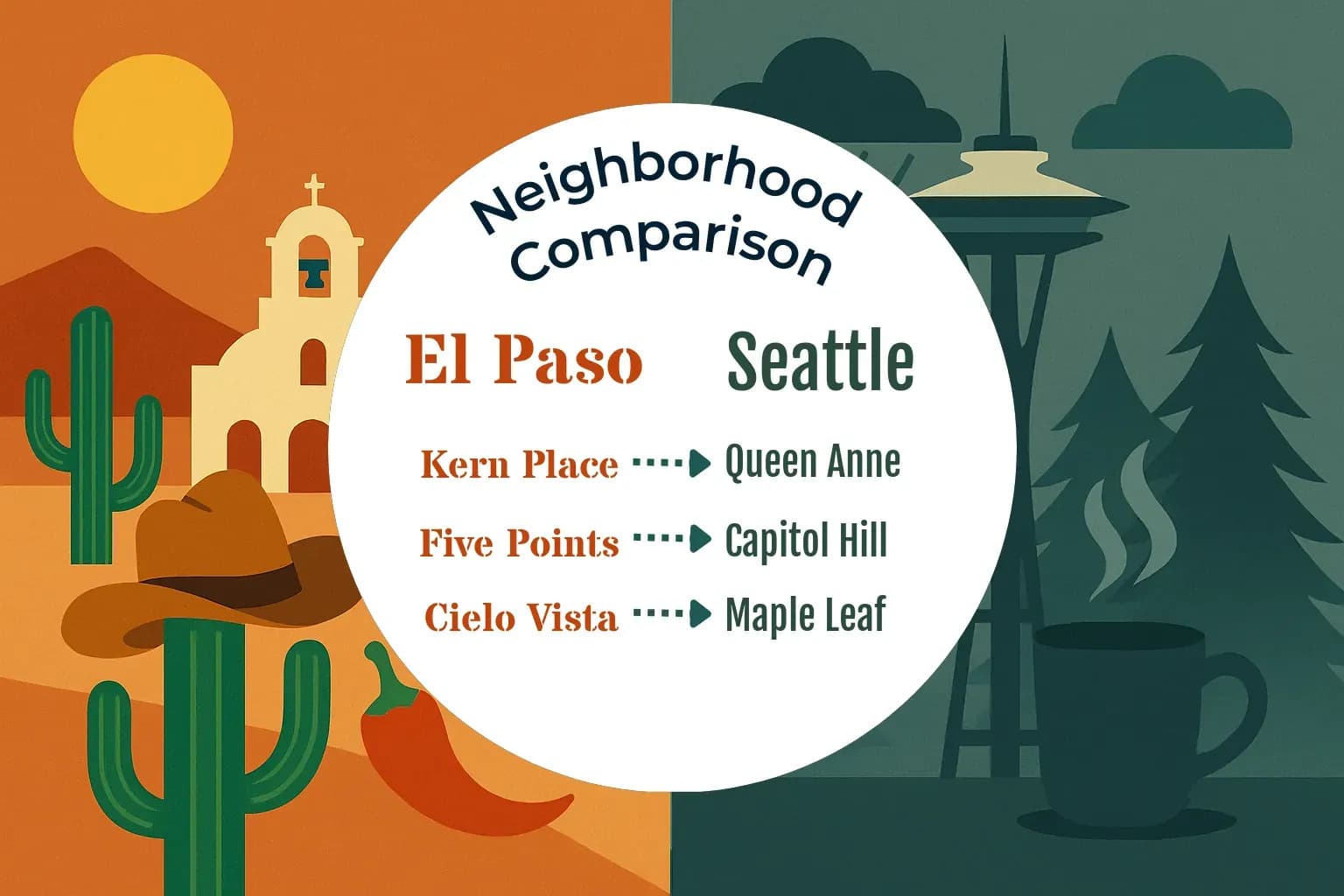 El Paso vs Seattle Neighborhood Comparison