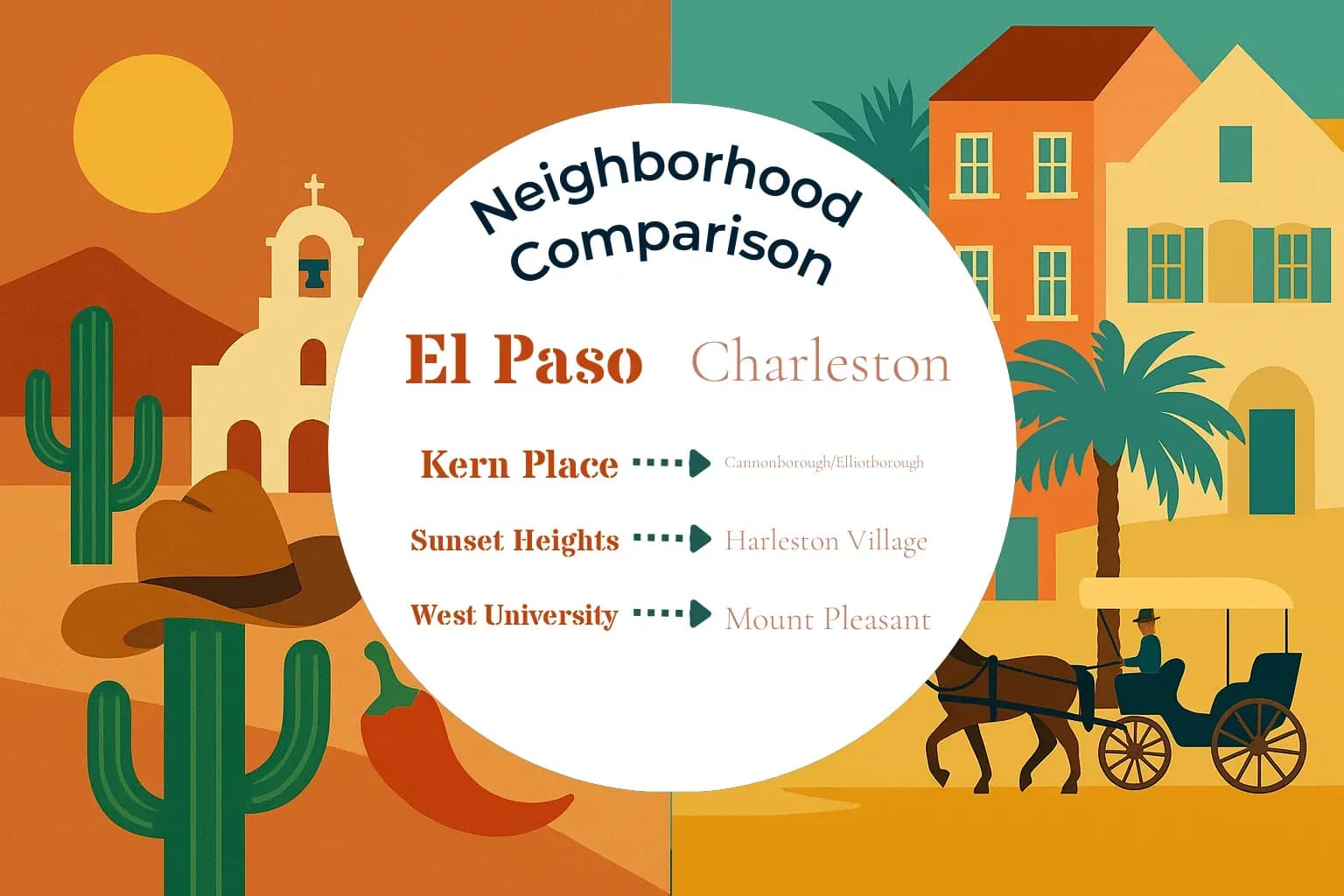 El Paso vs Charleston Neighborhood Comparison