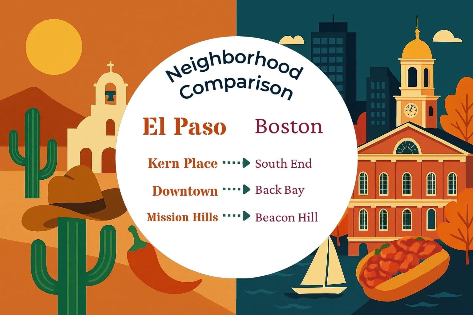 El Paso vs Boston Neighborhood Comparison
