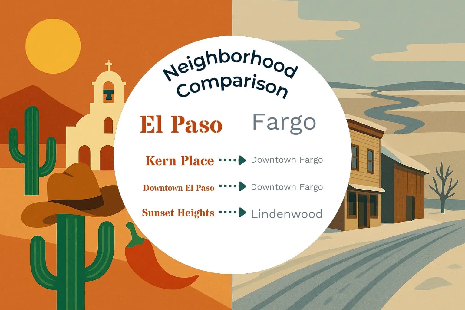 El Paso vs Fargo Neighborhood Comparison
