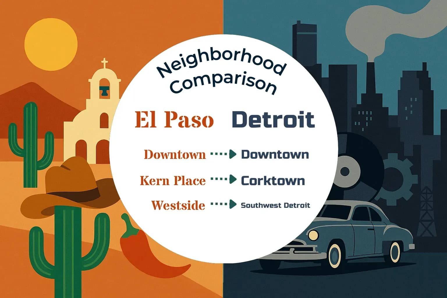 El Paso vs Detroit Neighborhood Comparison