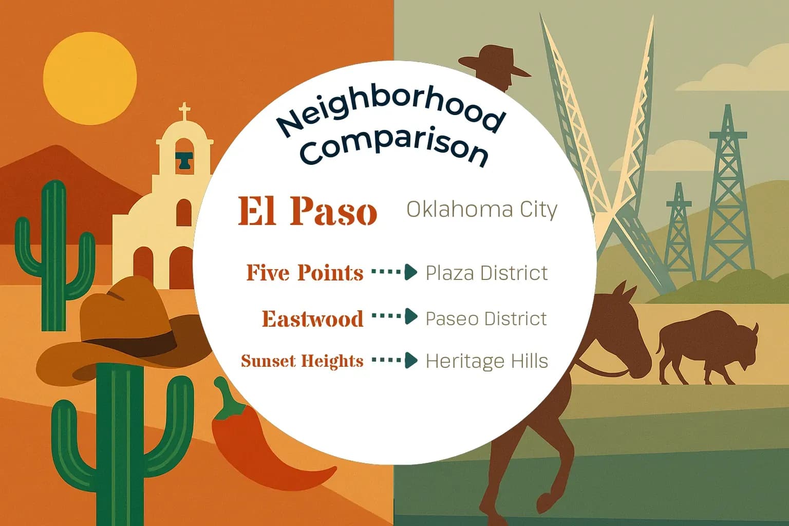 El Paso vs Oklahoma City Neighborhood Comparison