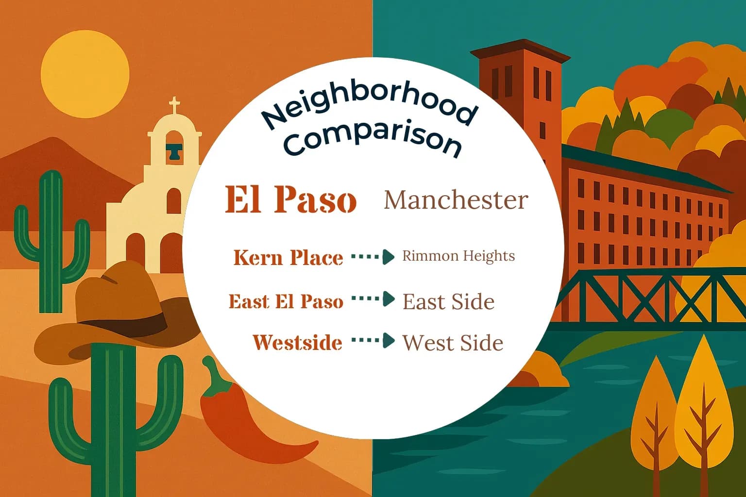 El Paso vs Manchester Neighborhood Comparison