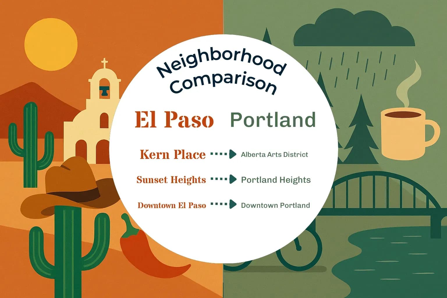 El Paso vs Portland Neighborhood Comparison