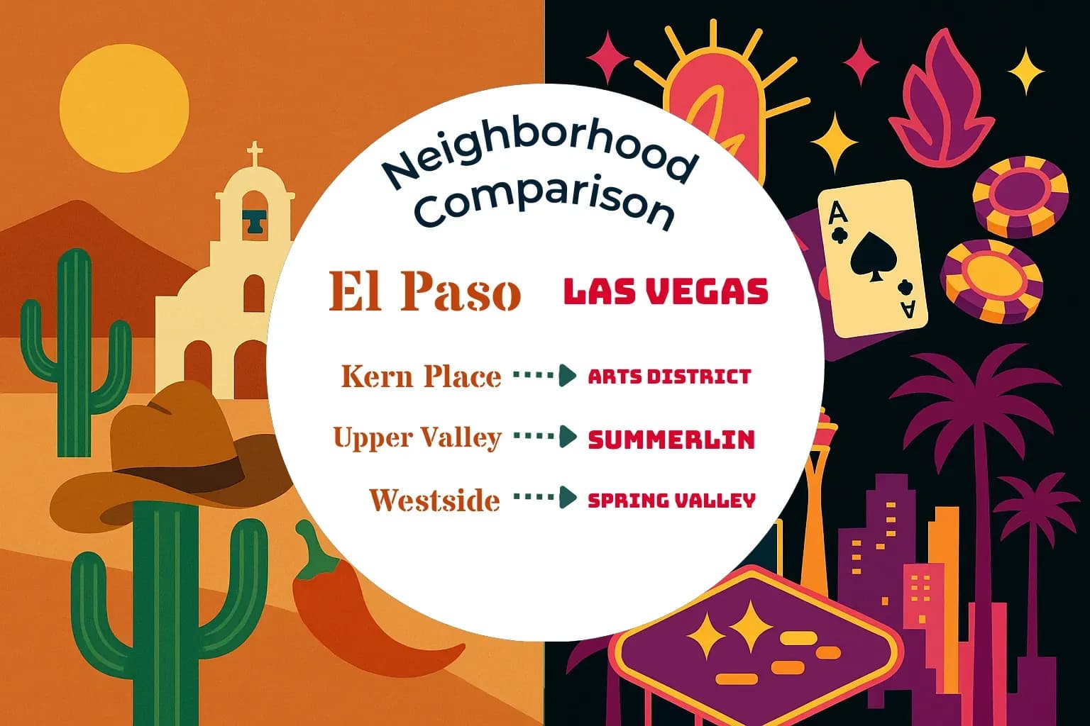 El Paso vs Las Vegas Neighborhood Comparison