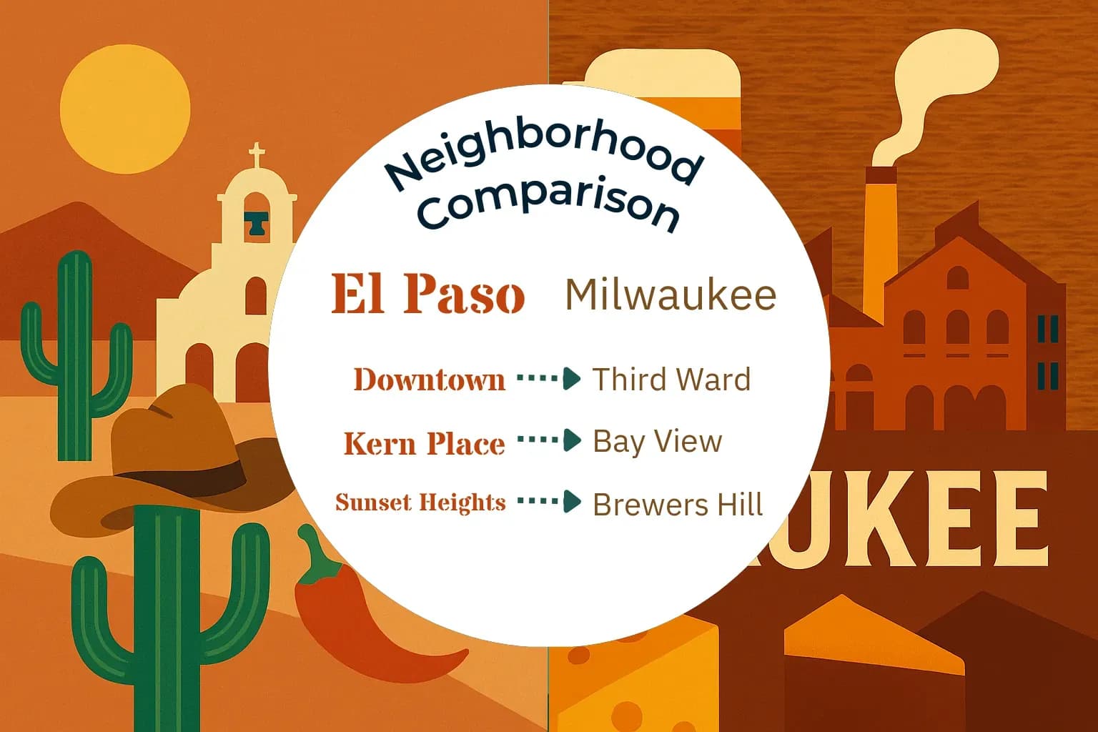 El Paso vs Milwaukee Neighborhood Comparison