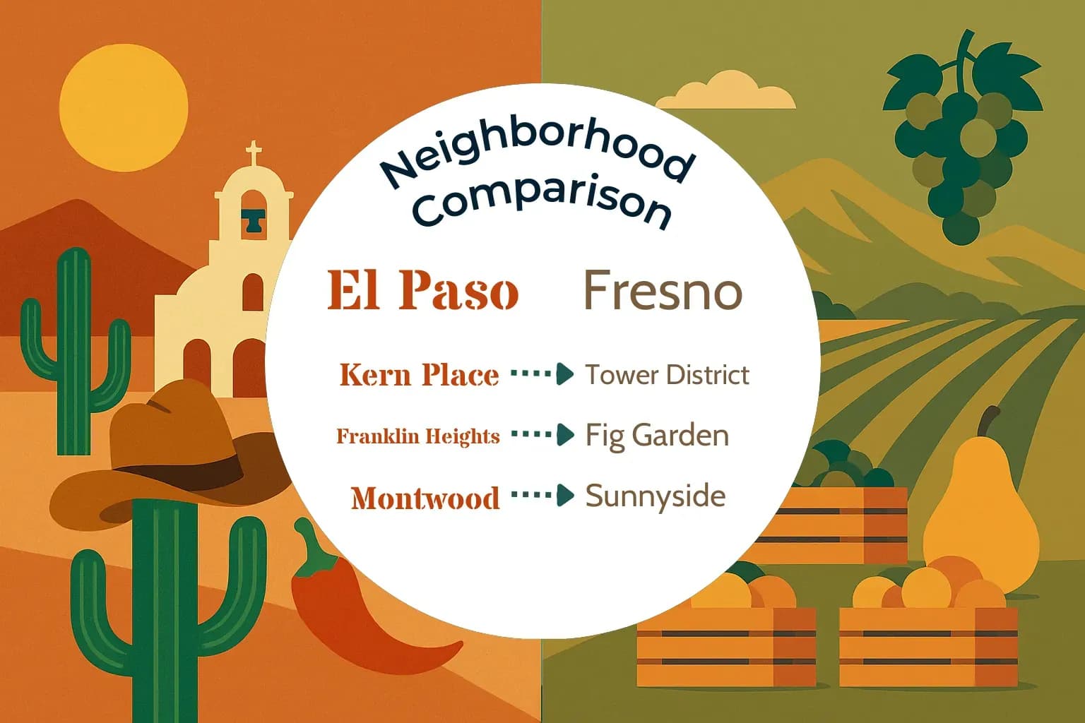 El Paso vs Fresno Neighborhood Comparison