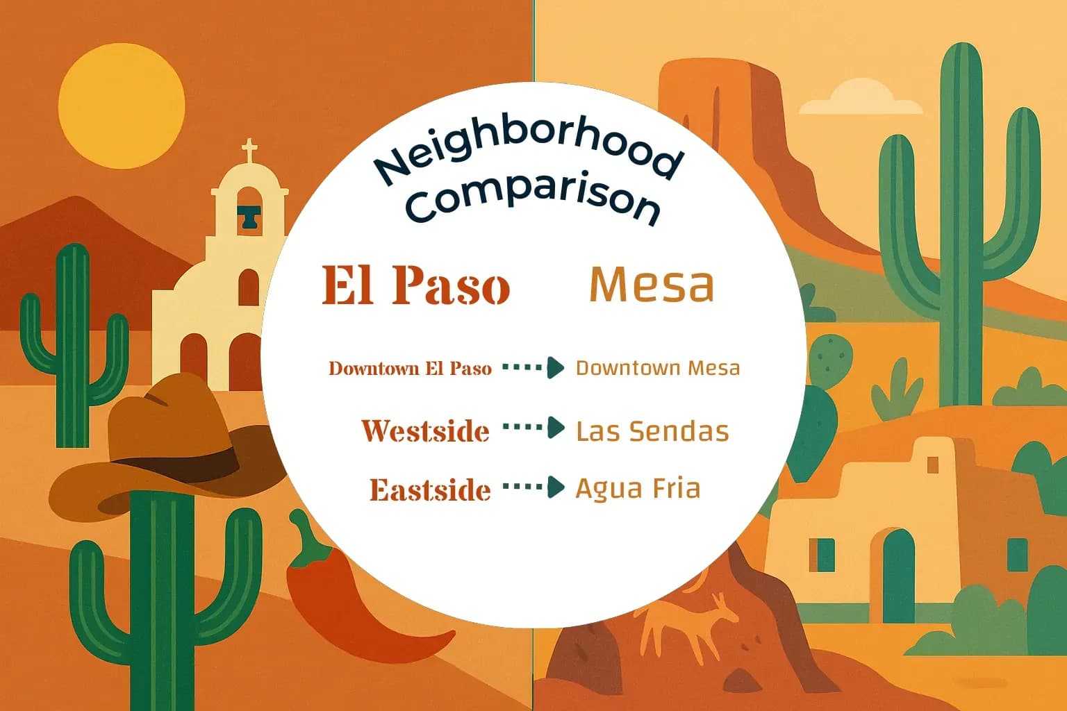 El Paso vs Mesa Neighborhood Comparison