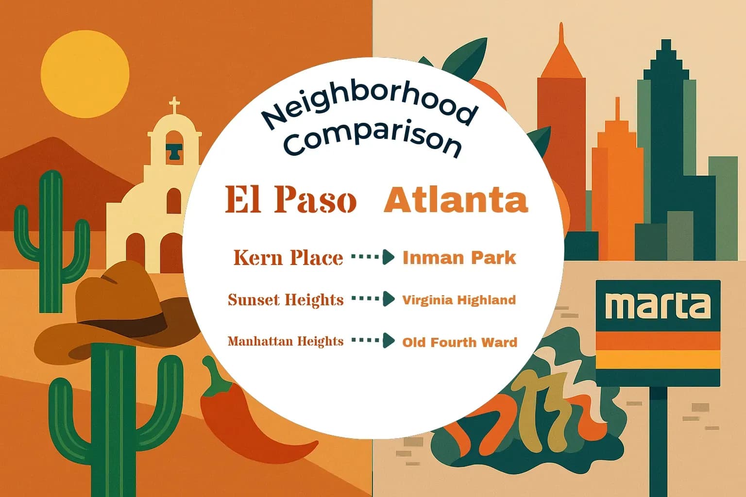 El Paso vs Atlanta Neighborhood Comparison
