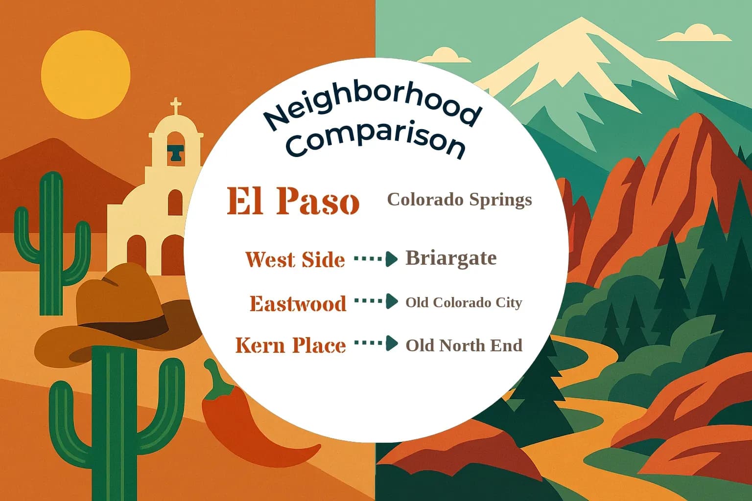El Paso vs Colorado Springs Neighborhood Comparison