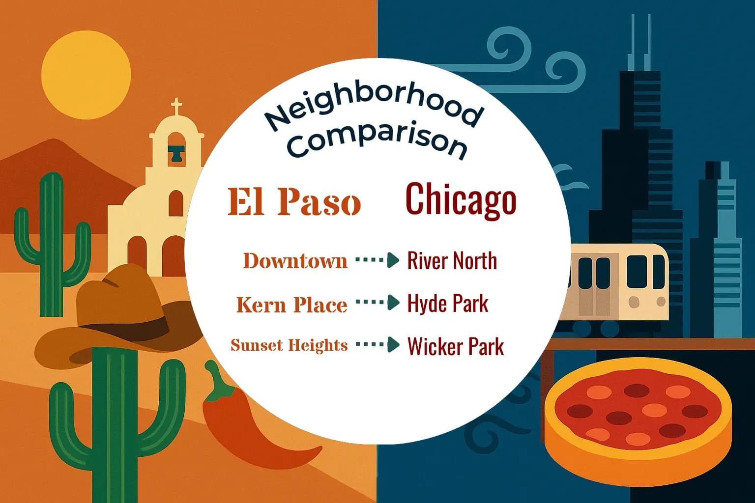 El Paso vs Chicago Neighborhood Comparison