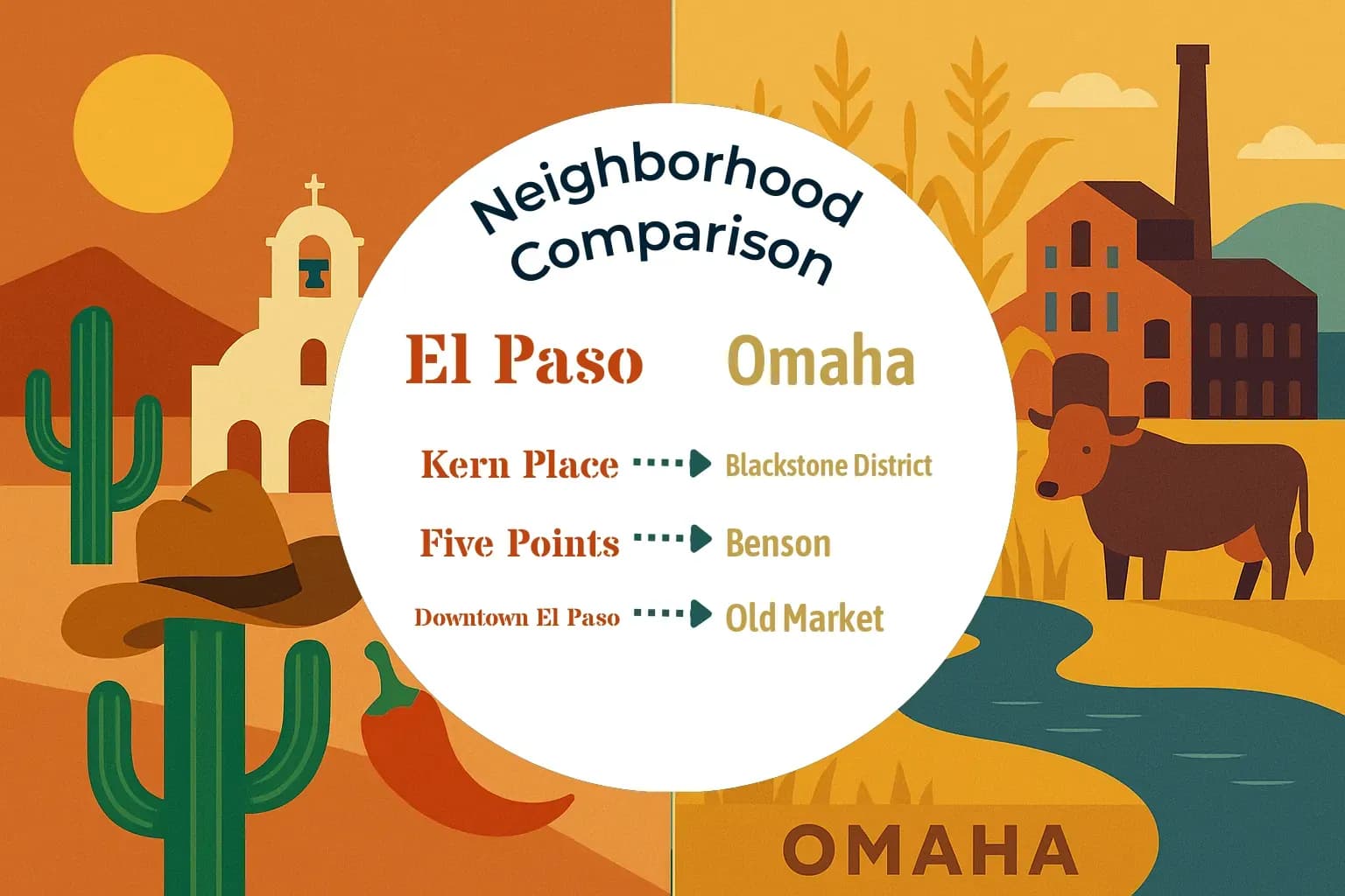 El Paso vs Omaha Neighborhood Comparison