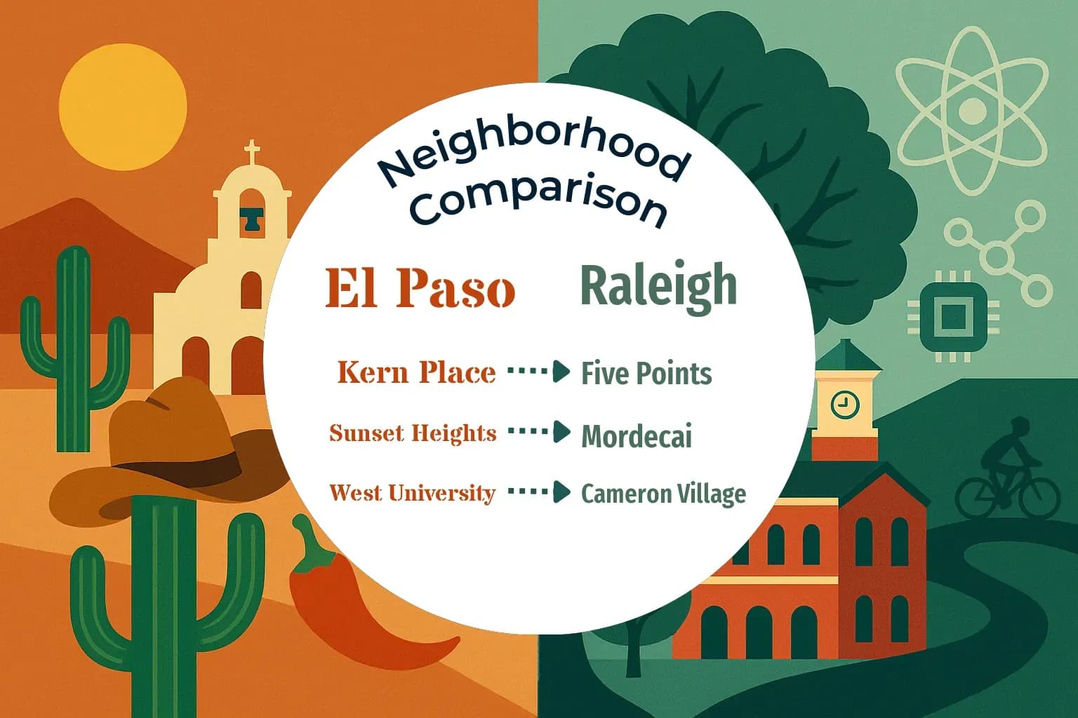 El Paso vs Raleigh Neighborhood Comparison