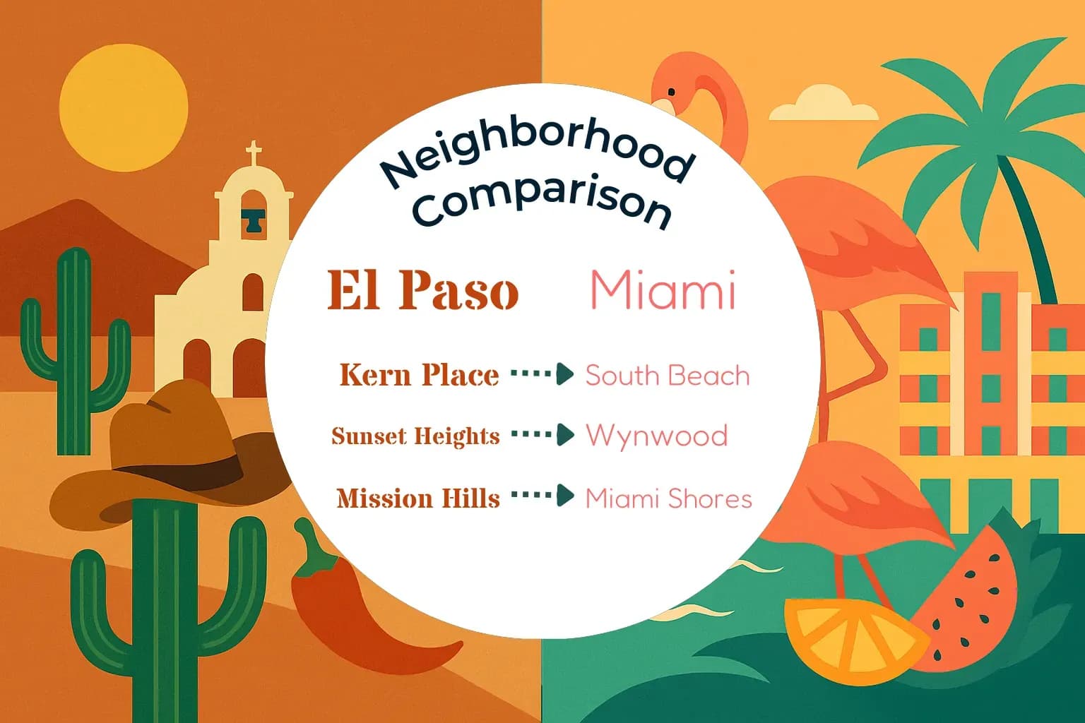 El Paso vs Miami Neighborhood Comparison