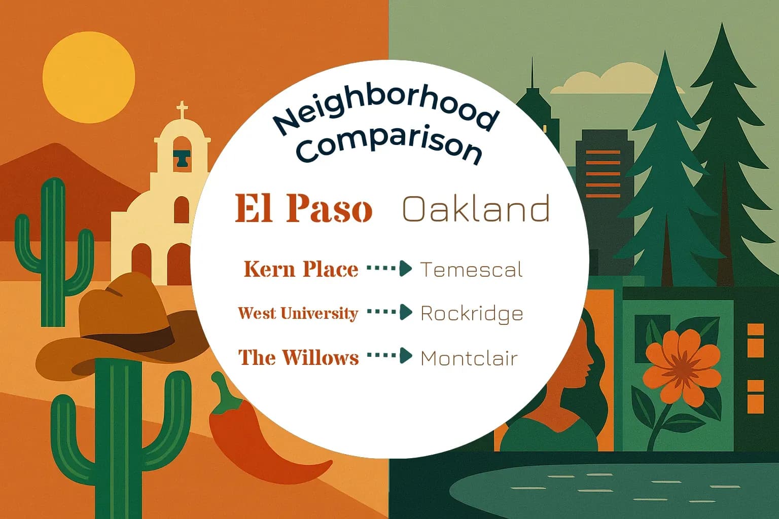 El Paso vs Oakland Neighborhood Comparison