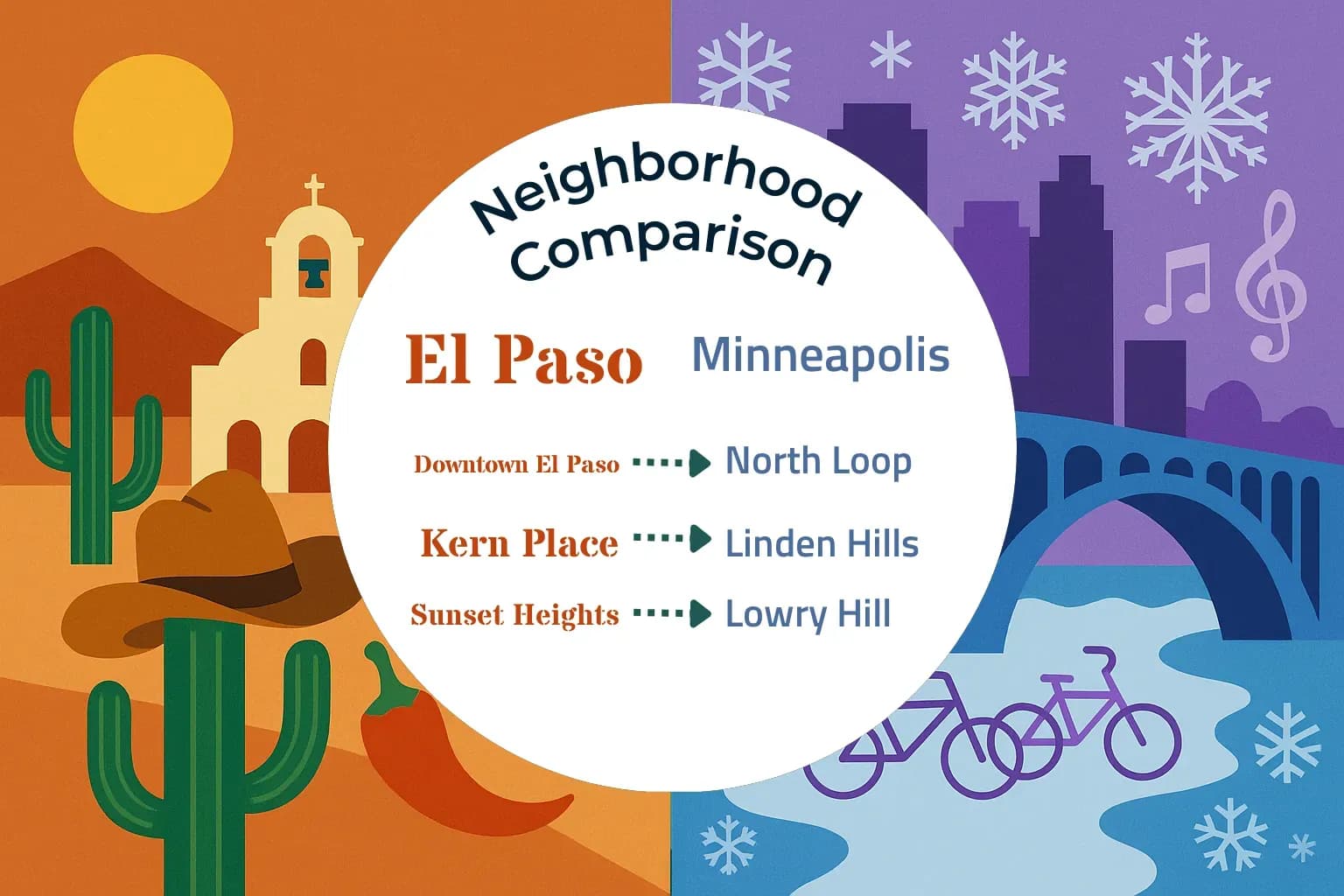 El Paso vs Minneapolis Neighborhood Comparison