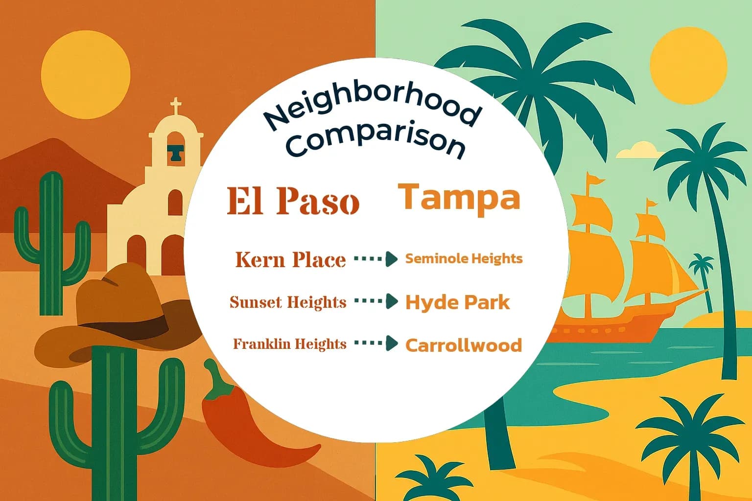 El Paso vs Tampa Neighborhood Comparison