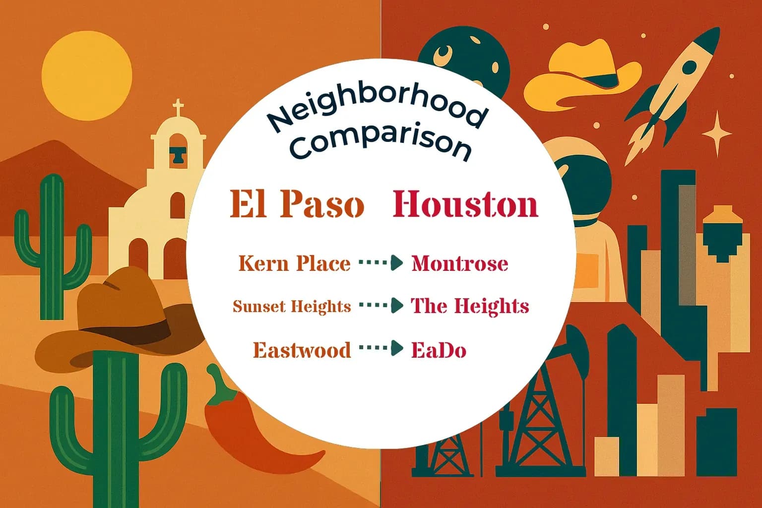 El Paso vs Houston Neighborhood Comparison
