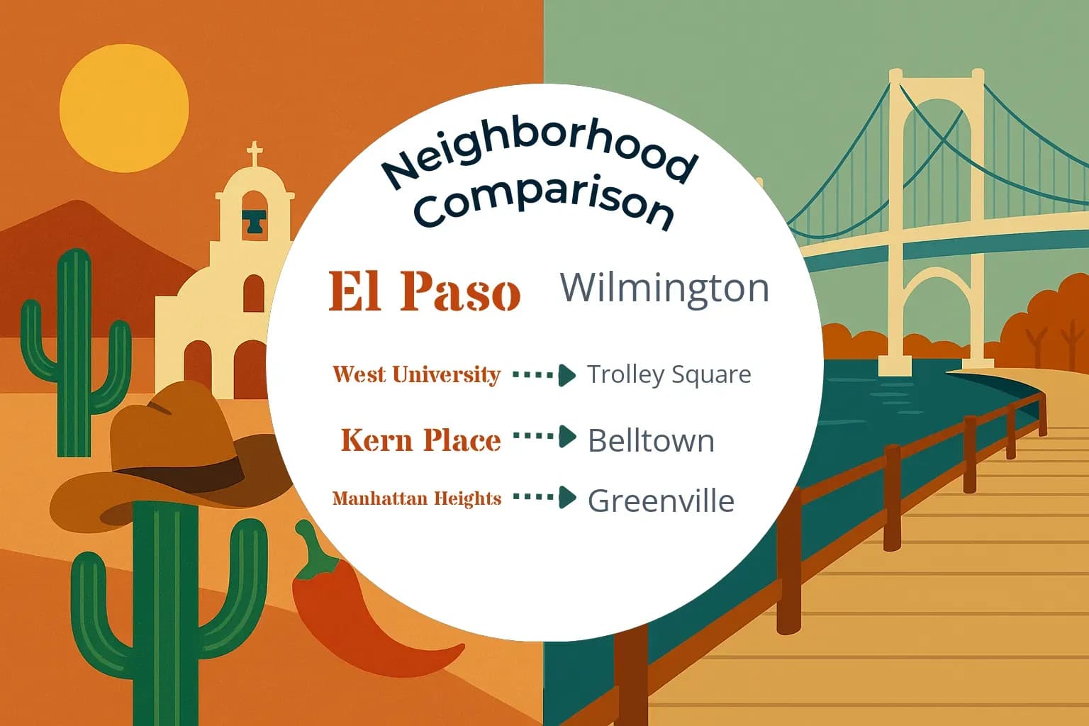 El Paso vs Wilmington Neighborhood Comparison