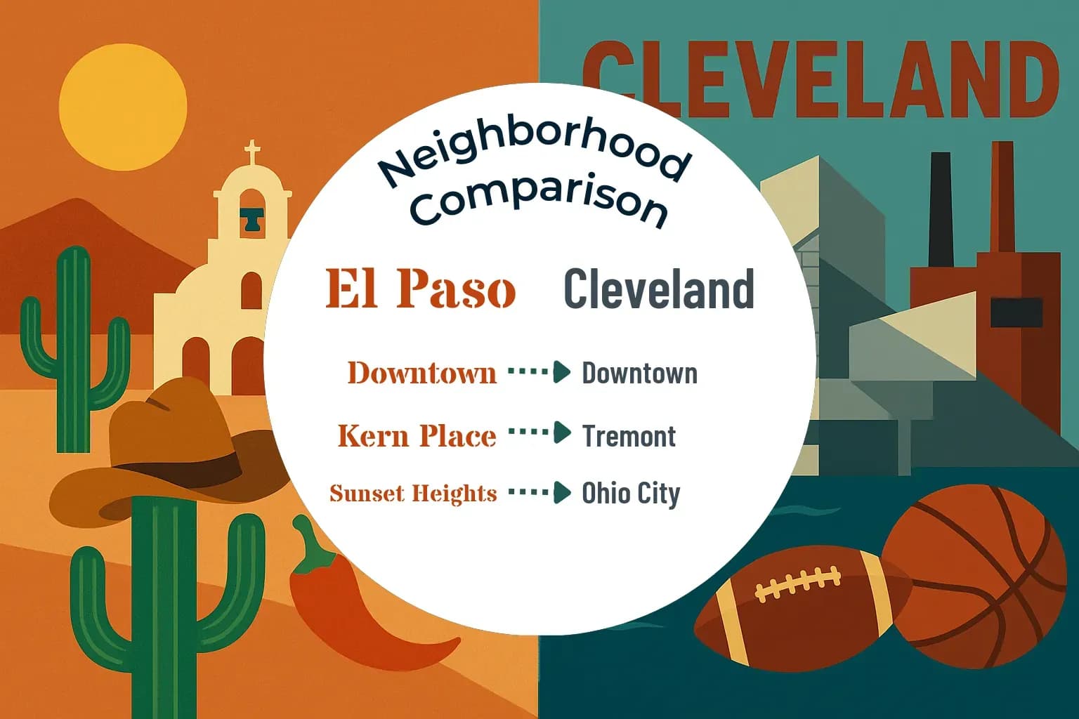 El Paso vs Cleveland Neighborhood Comparison
