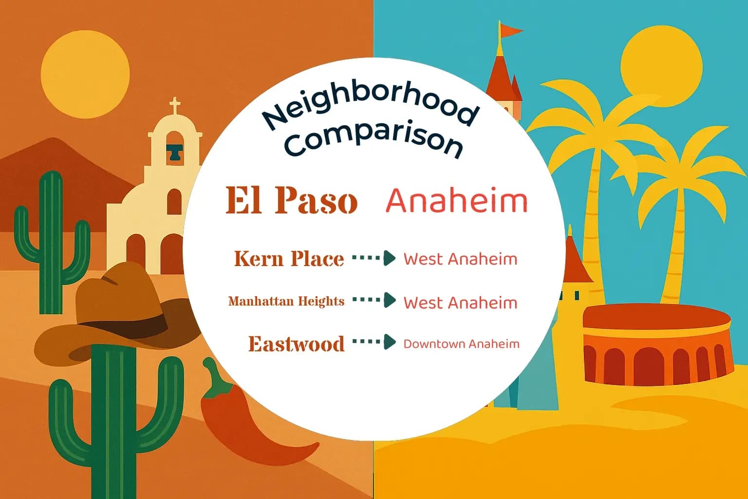 El Paso vs Anaheim Neighborhood Comparison