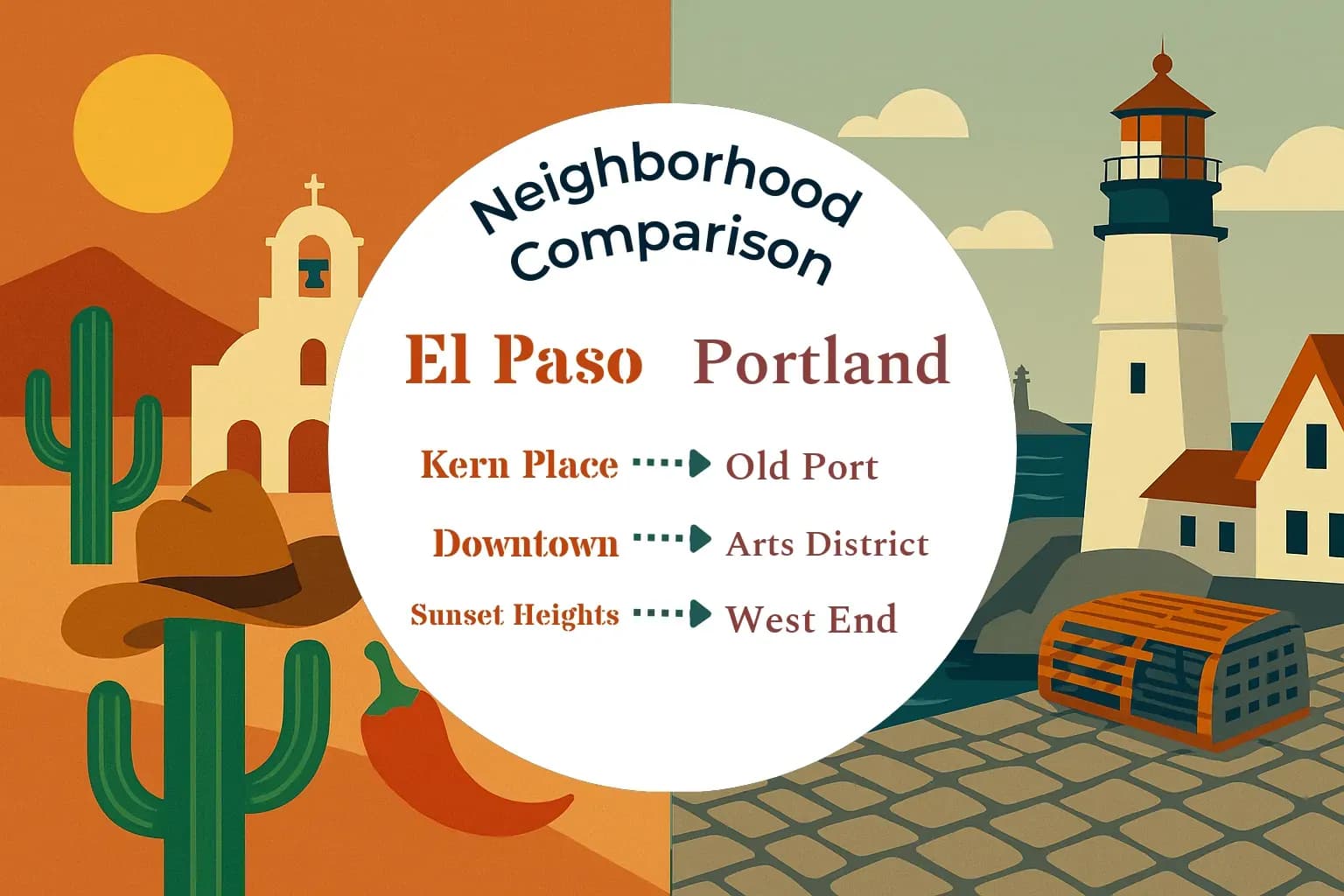 El Paso vs Portland Neighborhood Comparison