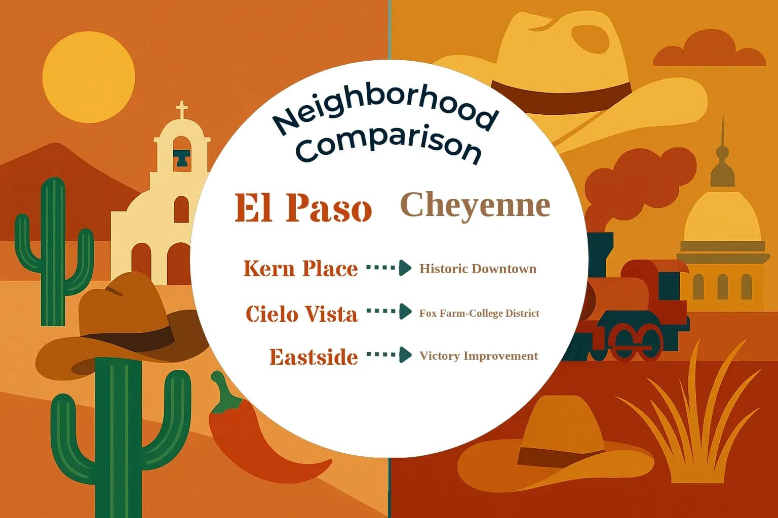 El Paso vs Cheyenne Neighborhood Comparison