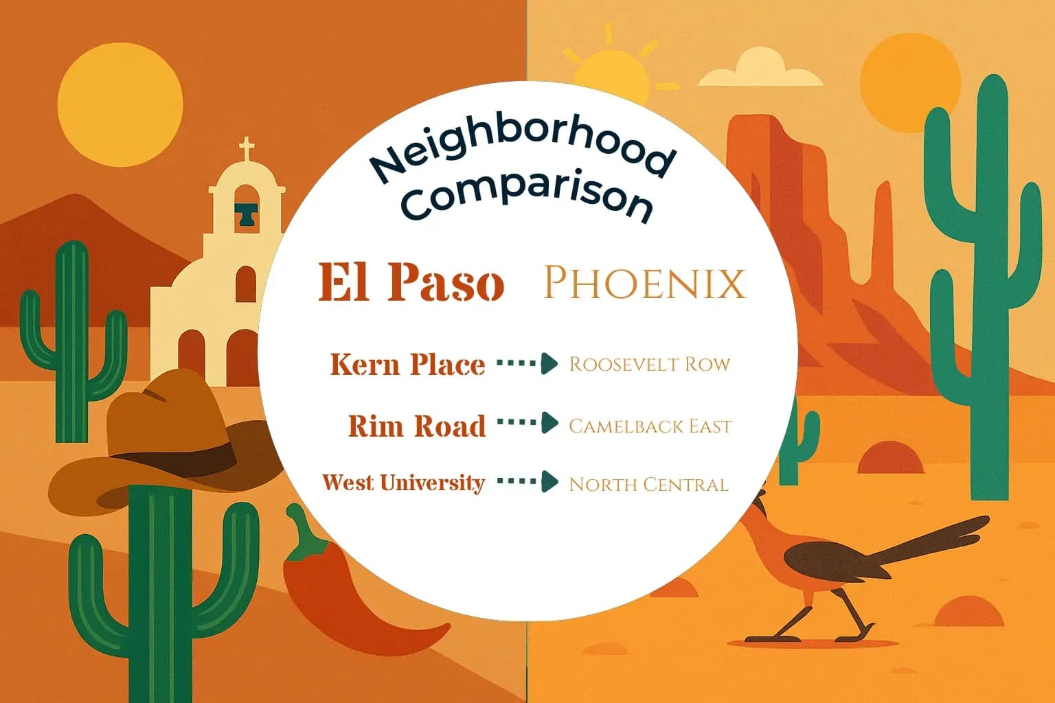 El Paso vs Phoenix Neighborhood Comparison