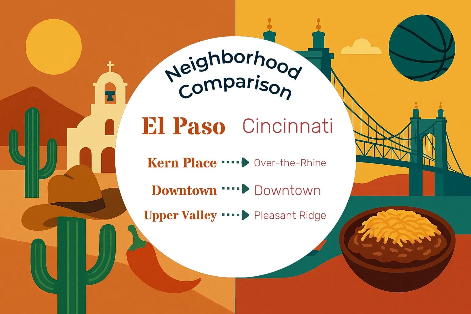 El Paso vs Cincinnati Neighborhood Comparison