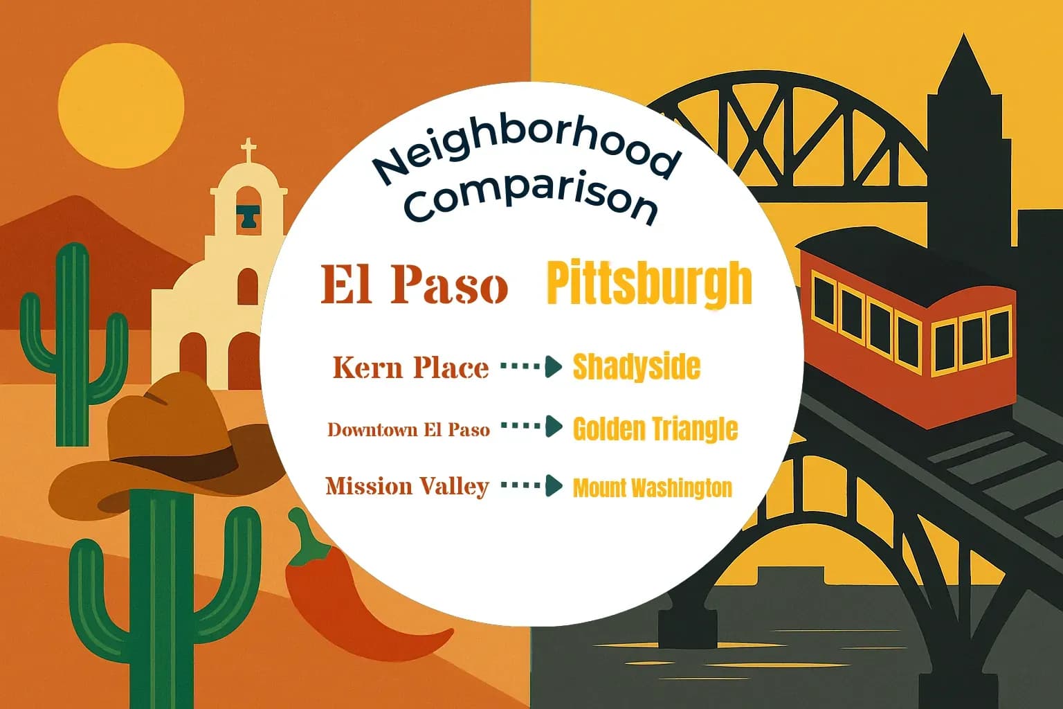 El Paso vs Pittsburgh Neighborhood Comparison