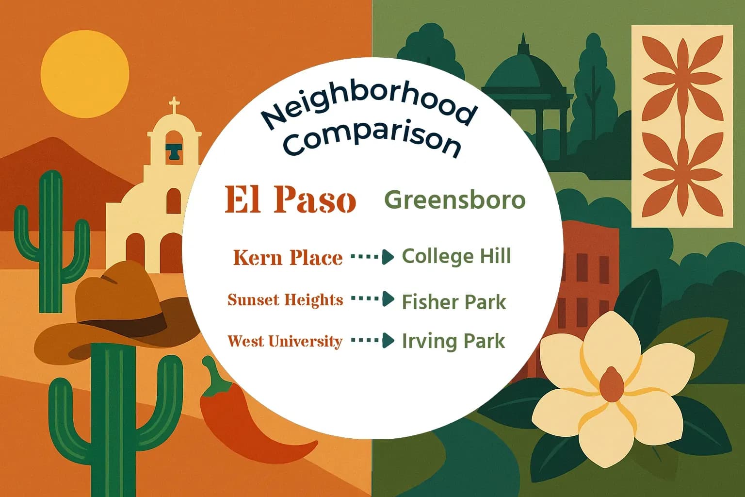 El Paso vs Greensboro Neighborhood Comparison