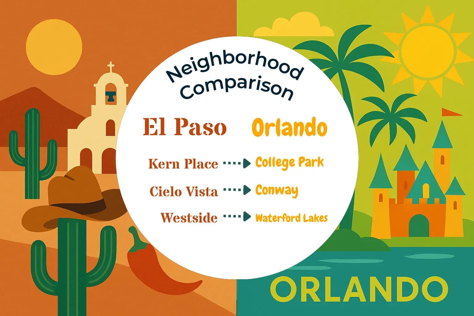 El Paso vs Orlando Neighborhood Comparison