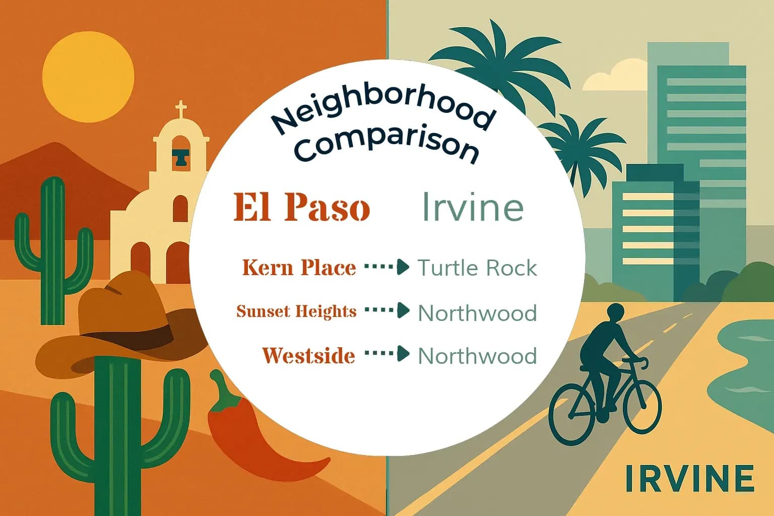 El Paso vs Irvine Neighborhood Comparison