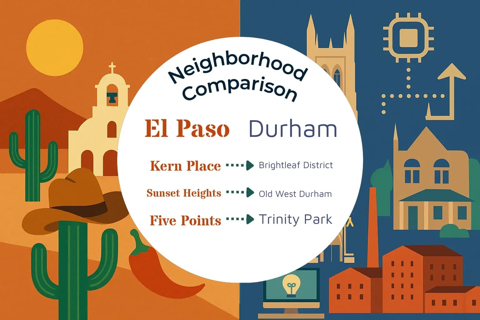 El Paso vs Durham Neighborhood Comparison