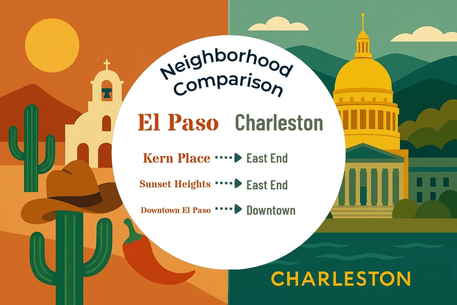 El Paso vs Charleston Neighborhood Comparison