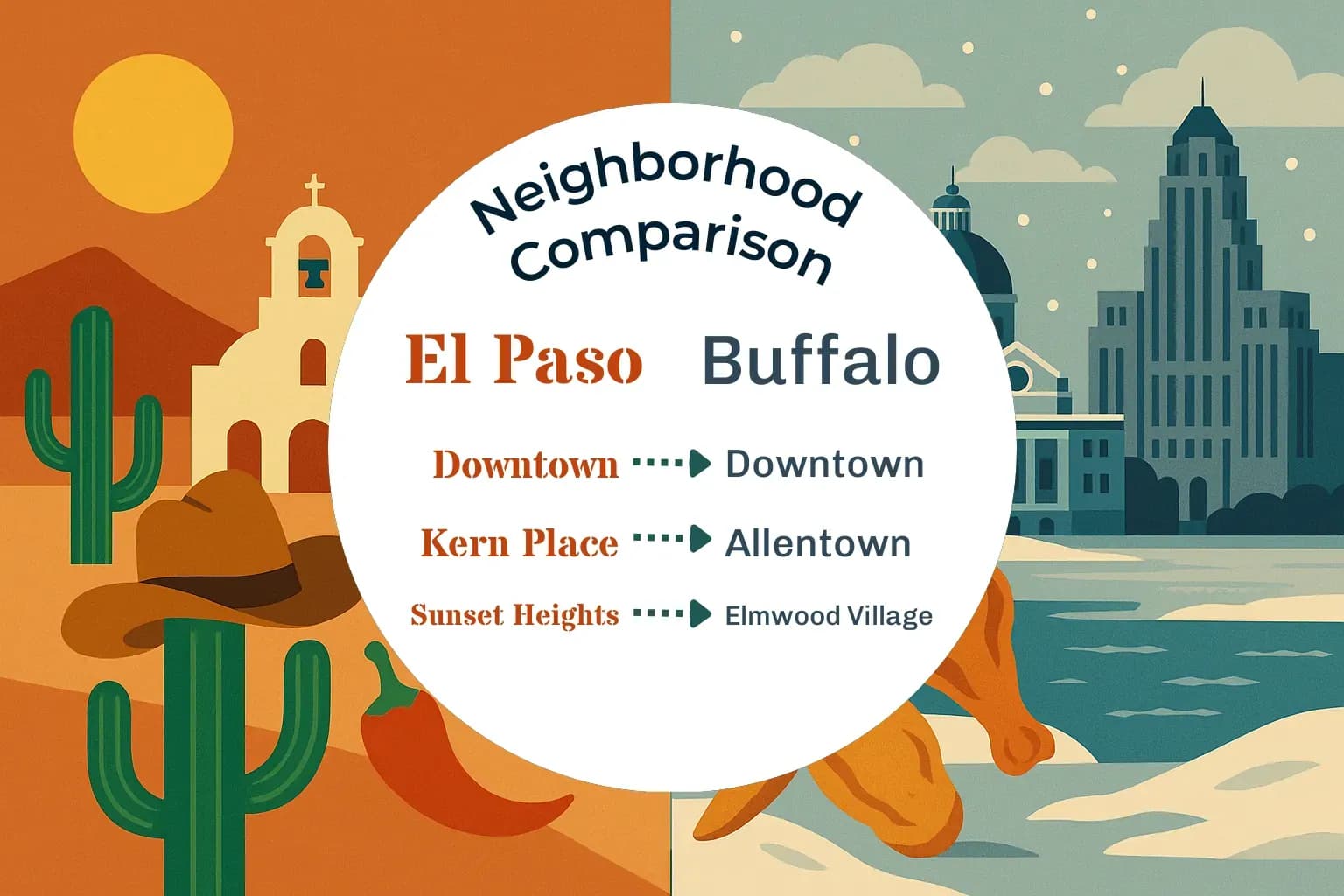 El Paso vs Buffalo Neighborhood Comparison
