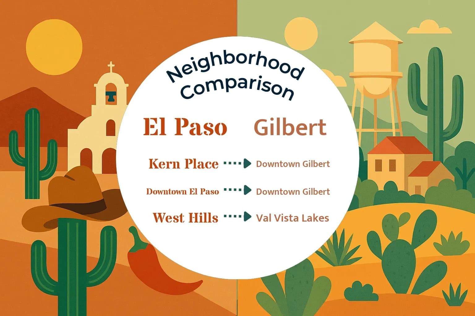 El Paso vs Gilbert Neighborhood Comparison