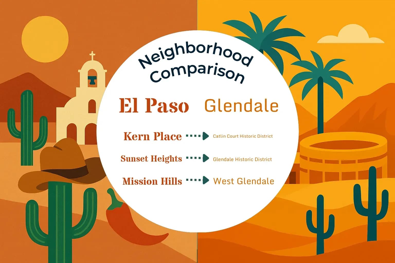 El Paso vs Glendale Neighborhood Comparison